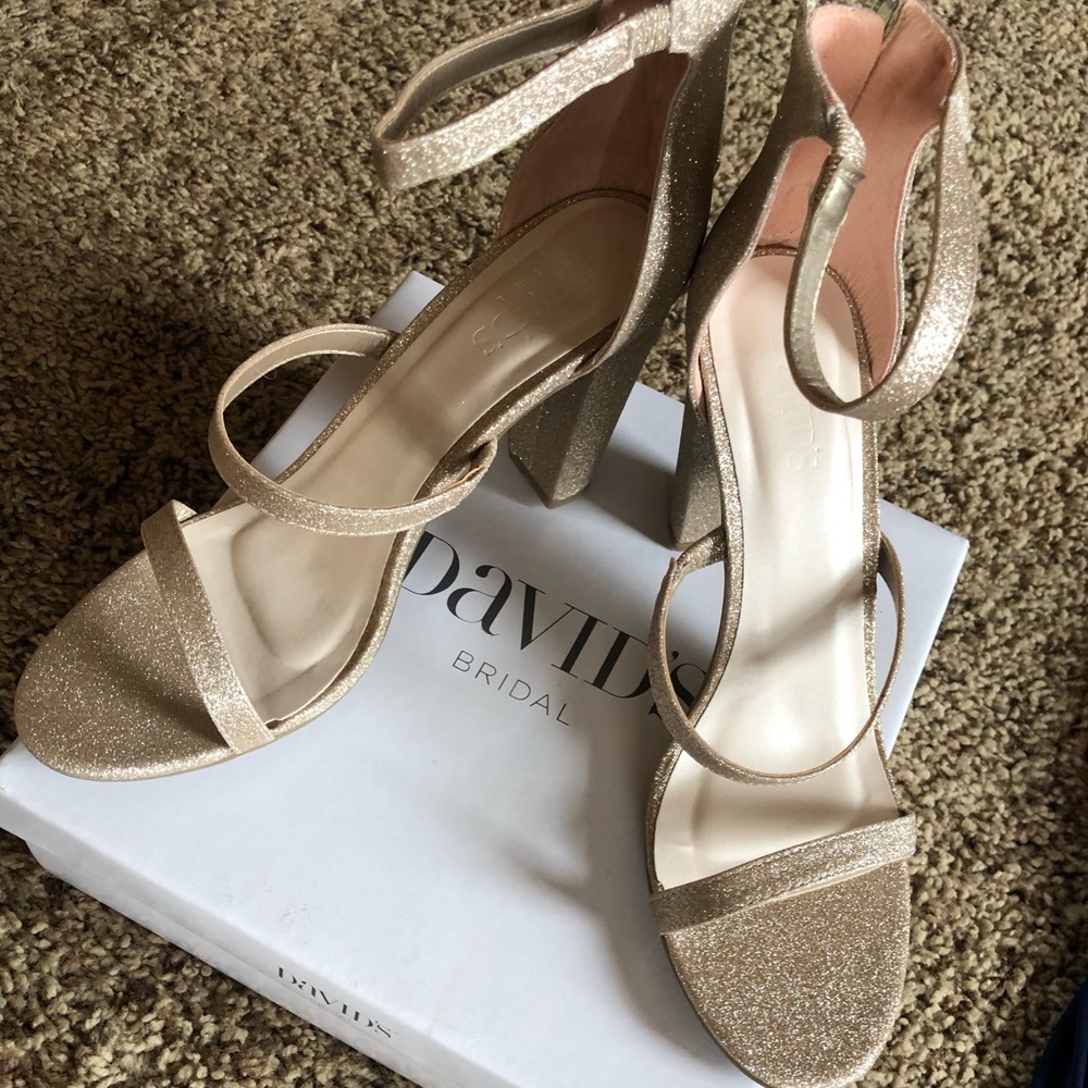 David’s bridal sparkle strapy heals